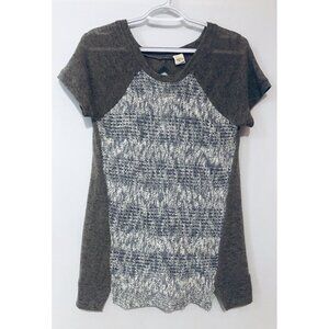 Anthropologie Yellow Bird Womens Medium Brown Short Sleeve Lightweight Sweater